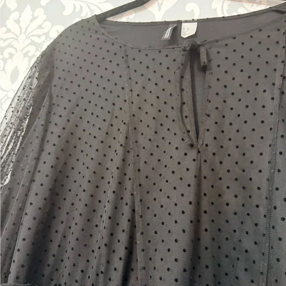 Divided‎ H&M Polka Dot Sheer Sleeve Mini Dress - Picture 4 of 5